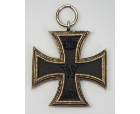 Preussen: Eisernes Kreuz, 1870, 2. Klasse - Louis Lemcke. Geschwärzter Eisenkern, fein geprägte Silberzarge, mit rückseitiger