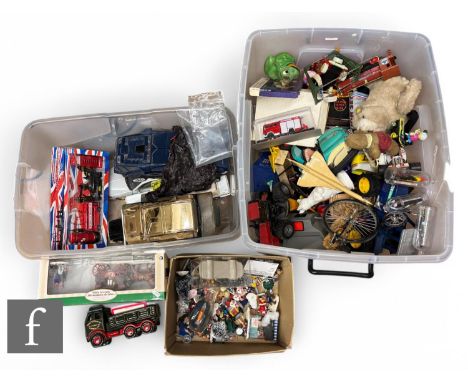 A selection of assorted toys, games and other items including Lemax Christmas items, Wade ceramic Foden truck, assorted dieca