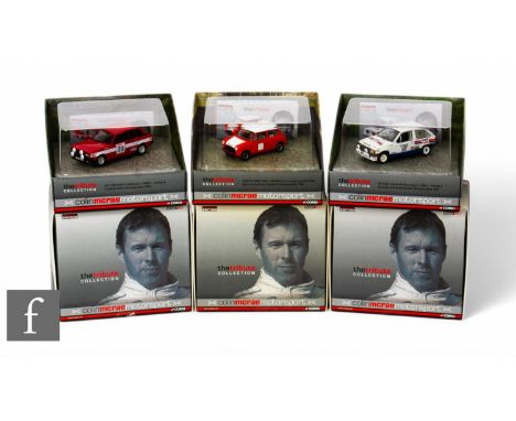A group of three Corgi Colin McRae Motorsport Tribute Collection diecasts, VA02529 Mini Cooper 1984, VA11300 Talbot Sunbeam G