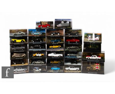 Thirty 007 James Bond Collection 1:43 scale diecast models, all in display cases. (30)