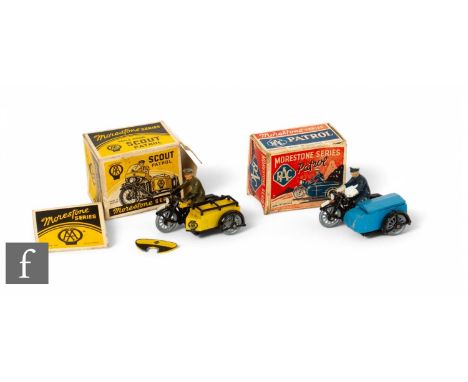 Two Morestone Series diecast models, RAC Patrol and AA Scout Patrol, boxed. (2)