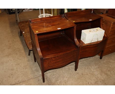 A George III mahogany bow fronted night commode 