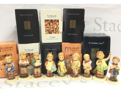 A collection of boxed porcelain Hummel figures by Goebel. No obvious damage or restoration This lot cannot be posted