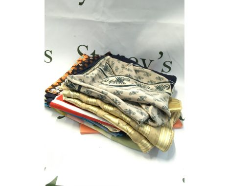 A collection of vintage scarfs including Designer Givenchy, Christian Dior etc. postage category B