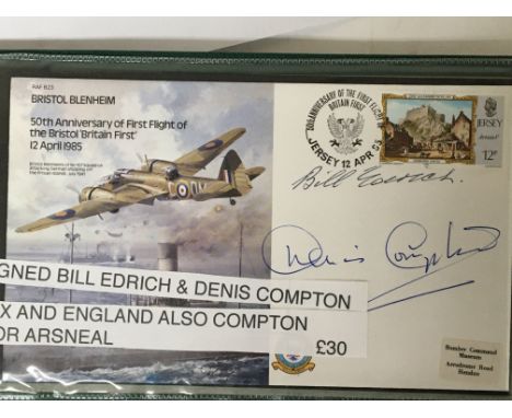 An album containing signed first day covers commemorating first manned Ariel Voyage in air balloons also a signed II world wa