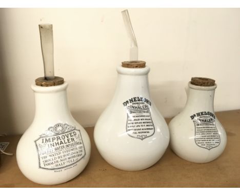 Ceramic chemist/apothecary inhalers, Dr Nelsons improved