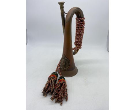 A military bugle Argyle &amp; Sutherland regiment, 11 inches x 6 inches, 