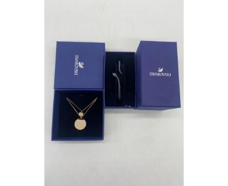 2x Swarovski items, a bangle &amp; a necklace, both in original boxes