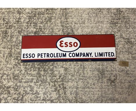 An Esso advertising enamel sign, 27 inches x 8 inches