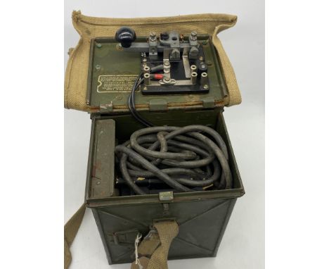 A WW2 British Army signal light for morse code, 9 inches x 8 1/2 inches