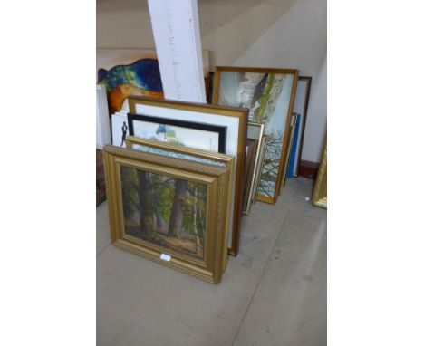 Assorted prints and paintings