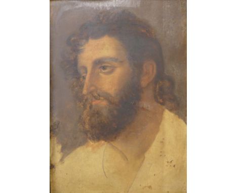 French School, portrait of a man, oil on panel, 40 x 33cms, framed
