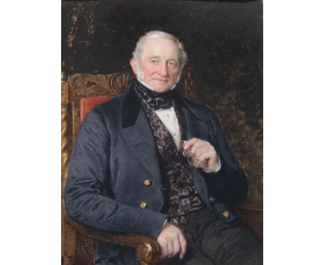 SIR WILLIAM CHARLES ROSS (1794-1860). Portrait of John Arkwright; and of his wife Sarah, both seated three-quarter length, he