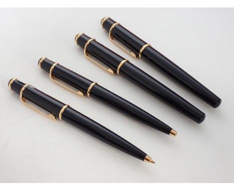 A Cartier Diablo Four-Piece Set with fountain pen, rollerball, ballpoint and pencil 