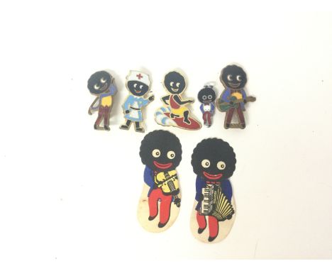 Vintage golly pins and cut outs