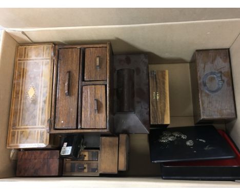 A collection of vintage jewellery boxes