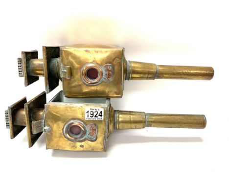 A pair of vintage brass Limehouse Lamp Co. 45cm.