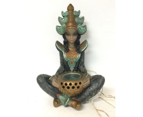1950s Chalk Lady lamp