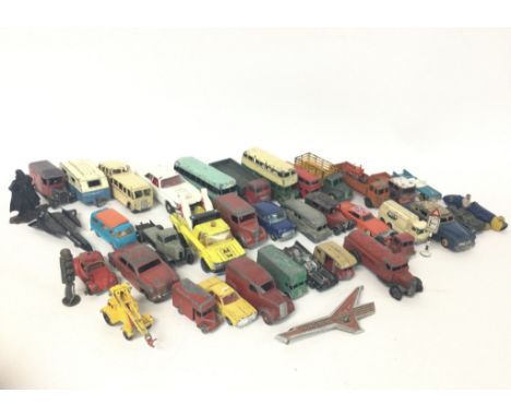 A collection of play worn Dinky, Corgi &amp; other diecast vehicles