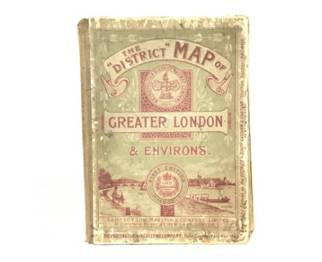A vintage 1902 District London Railway map