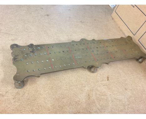 Victorian brass cribbage board