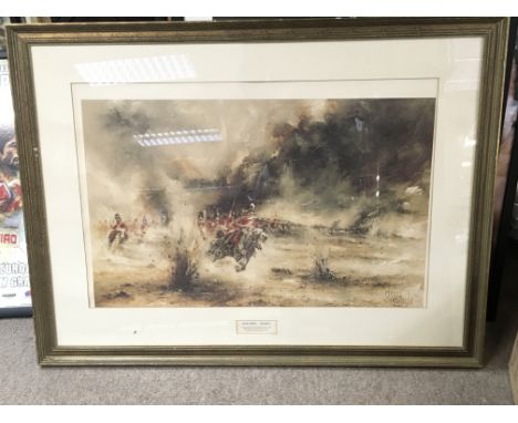 A signed print of Scots Grey- Charge an international limited edition print of 500 each signed and numbered by the artist Dav
