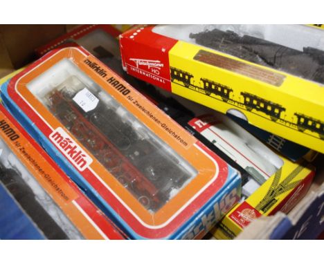 HO gauge, eleven assorted German Railway steam locomotives by Marklin, Fleischmann and others, each boxed.