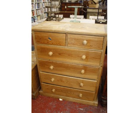 A pine trunk and chest of two short and four long drawers Best Bid