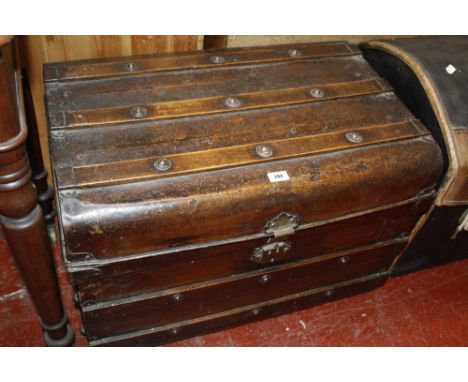 A simulated oak tin trunk 70cm wide