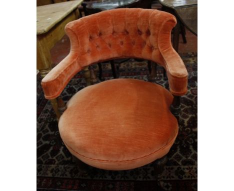 A William IV rosewood and button back tub chair