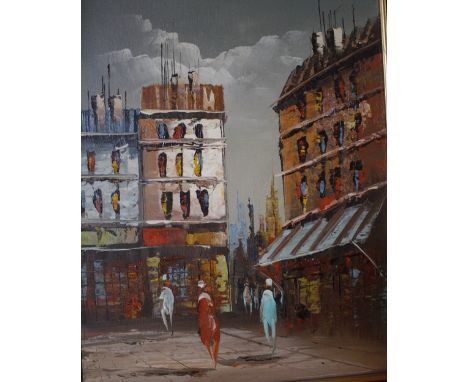 Quantity of assorted pictures, 20th Century oils, hunting scenes by Norbury, still life’s, street scenes etc various artists 