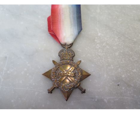 A 1914/15 Star awarded to S-8496 Pte Williams Sutton Rifle Brigade