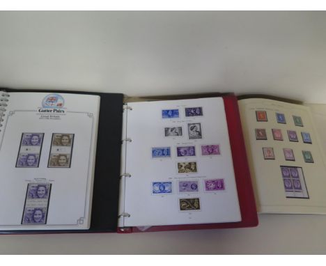 Great Britain stamp collection in 3 albums to include better phosphor sets and traffic light gutter pairs 