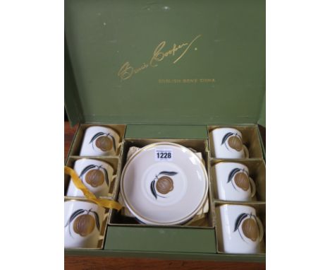 A Susie Cooper coffee set, six cups and saucers in box - no breaks, chips or cracks 