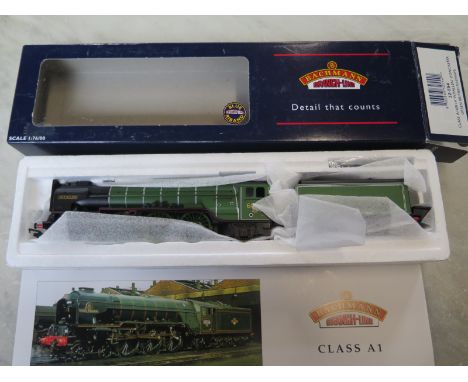 Two OO gauge Bachmann Locomotives - W.P. Allen Doncaster Green 60114 - unused condition, some wear to bos and Fairburn Tank L