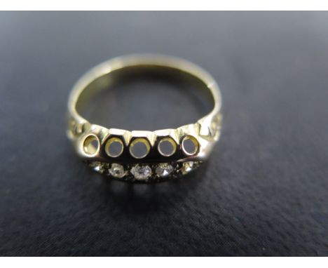 An 18ct yellow gold five stone diamond ring size L - approx weight 2.4 grams - very light usage wear 