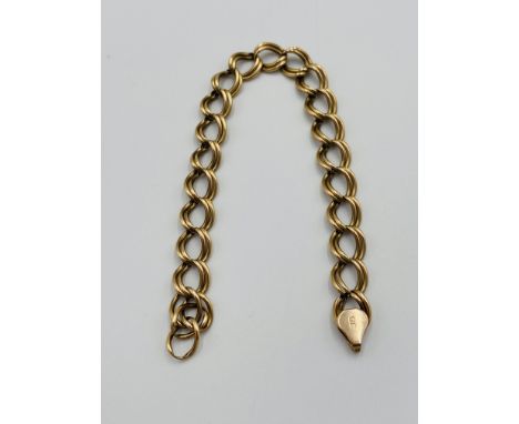 9ct gold bracelet, 3.2g, approximately 15cm. Estimate: £60-80