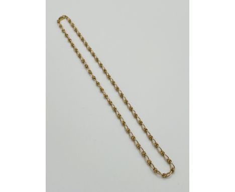 9ct gold necklace, 22.7g. Estimate: £400-420