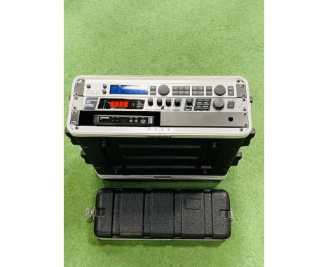 TC Electronic rack mounting guitar processor; Behringer rack mounting Virtualiser 3D model FX2000; Shure BLX4, mounted in fli