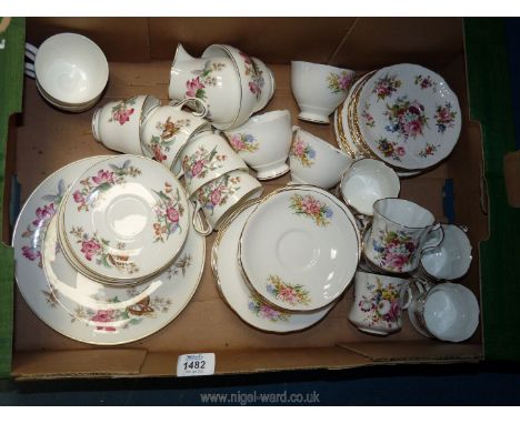 A small quantity of Wedgwood Garden tea set including cake plate, 6 side plates, 6 cups, 6 saucers, milk jug and sugar bowl, 