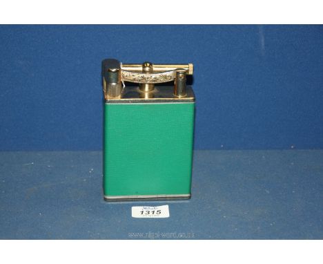 A large Japanese faux shagreen desk Lighter being a copy of Dunhill original, 5 3/4'' tall.