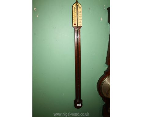 A Stick Barometer by O. Comitti &amp; Son, London, 36 1/2'' long.  