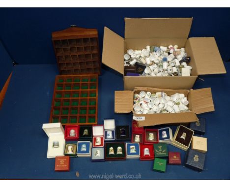 A good quantity of thimbles including Spode, Prinknash etc