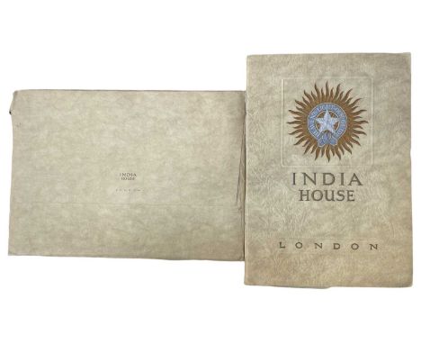 INDIA HOUSE - LONDON: Grand opening brochure, in original envelope. Opened by His Majesty King George the Fifth, Emperor of I