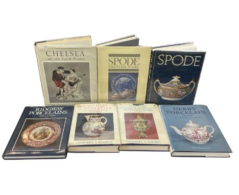 A collection of Ceramic Reference books including Twitchett, Derby porcelain and Chelsea in the irwin Untermeyer collection, 