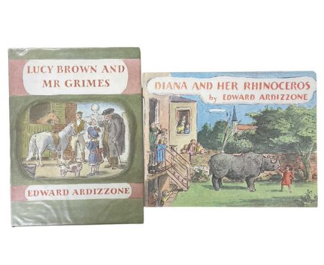 EDWARD ARDIZZONE: 2 Titles: DIANA AND HER RHINOCEROUS, London, The Bodley Head, 1964, First edition in original unclipped dus