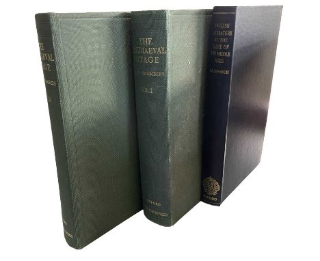 MEDIEVAL HISTORY INTEREST: 3 TITLES: E K CHAMBERS: ENGLISH LITERATURE AT THE CLOSE OF THE MIDDLE AGES, Oxford, Clarendon Pres