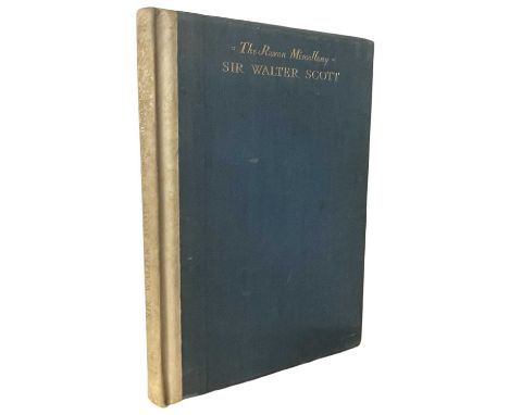LORD DAVID CECIL: SIR WALTER SCOTT, London, Constable and Company, 1933. Limited edition numer 407/10, inscribed by author to