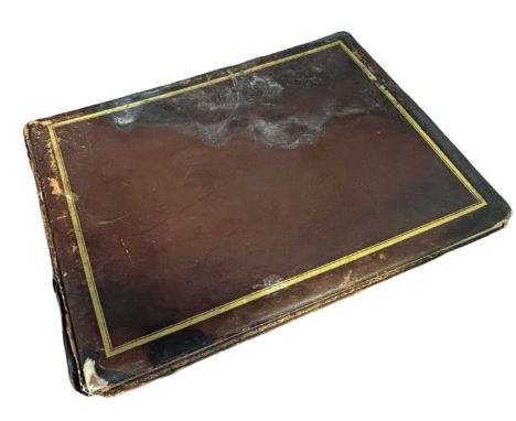 PHOTOGRAPH ALBUM. C1870-80s. Europe. Bound in a period Morocco oblong folio [with some wear and soiling to the boards, spine 