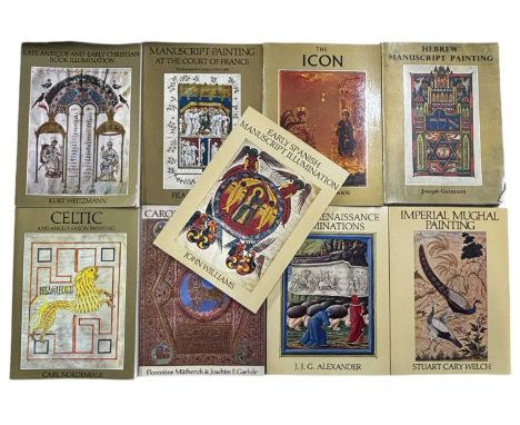 Incunabula reference. 9 volumes. Original glosed paperbacks 4tos. With colour illustrations. Includes; Italian Renaissance Il